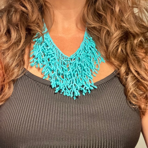 Vintage Turquoise Boho beaded necklace. - Picture 2 of 8